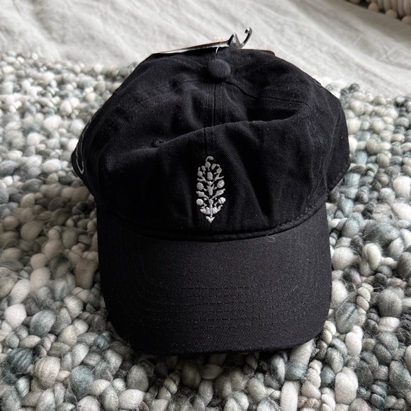 FP Movement by Free People Accessories - FP Movement by Free People Black Cap with White Embroidery